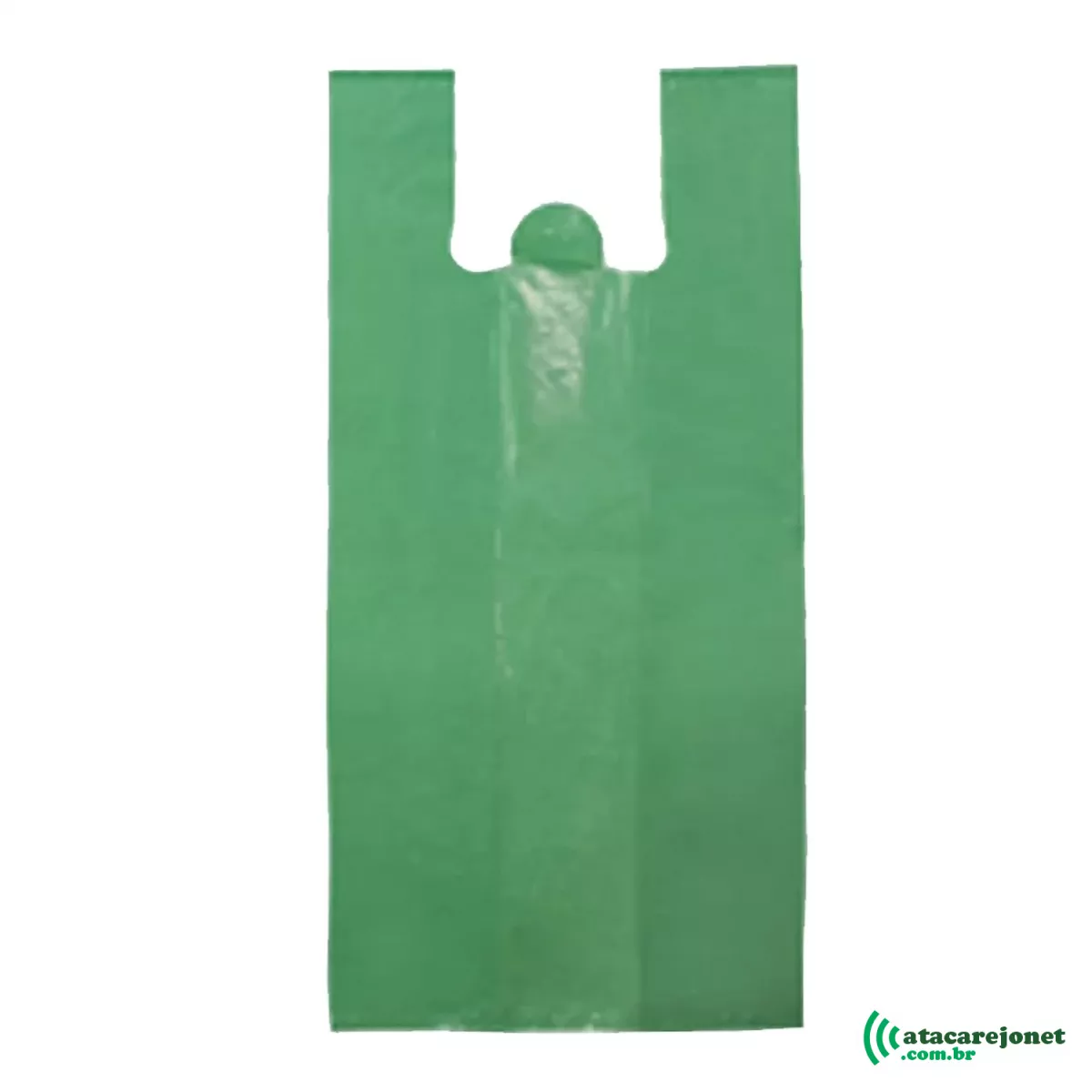 Sacola Plástica Verde Reforçada 38cm x 48cm - 3kg - Liplast