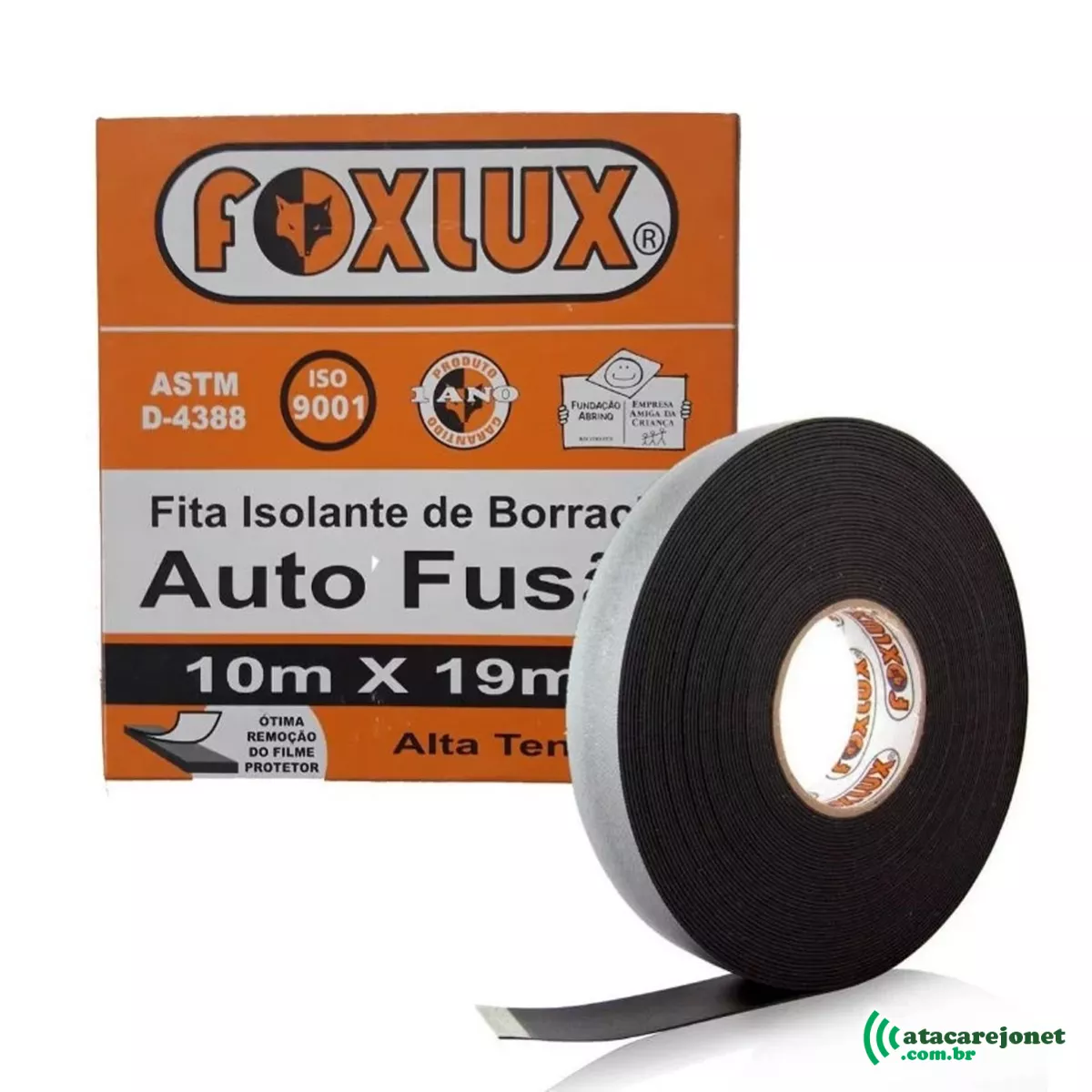 Fita Isolante Autofusão Preta 19mm x 5m - Foxlux