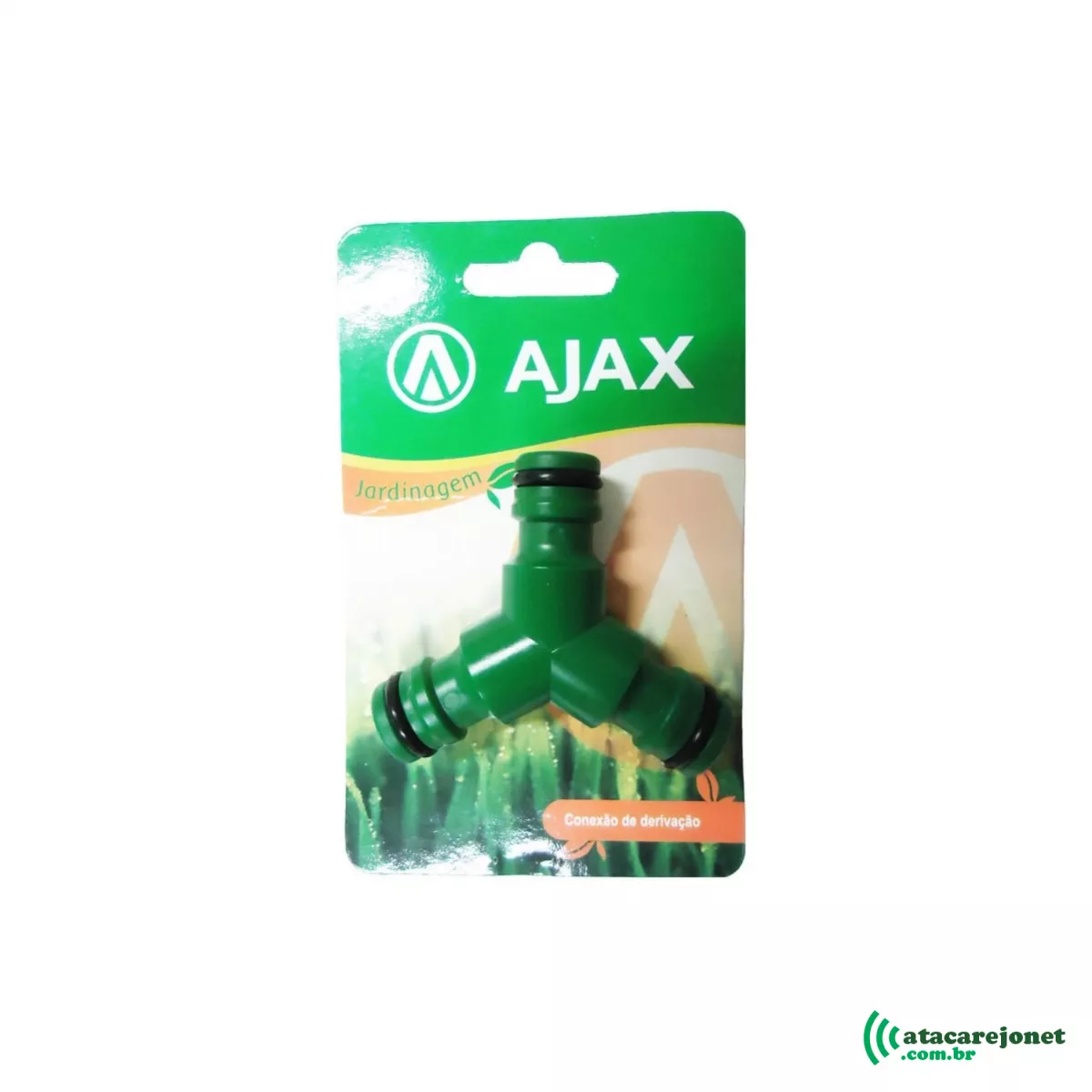 Conector Triplo Engate Rápido para Mangueira Plástico Verde 1/2\" - Ajax