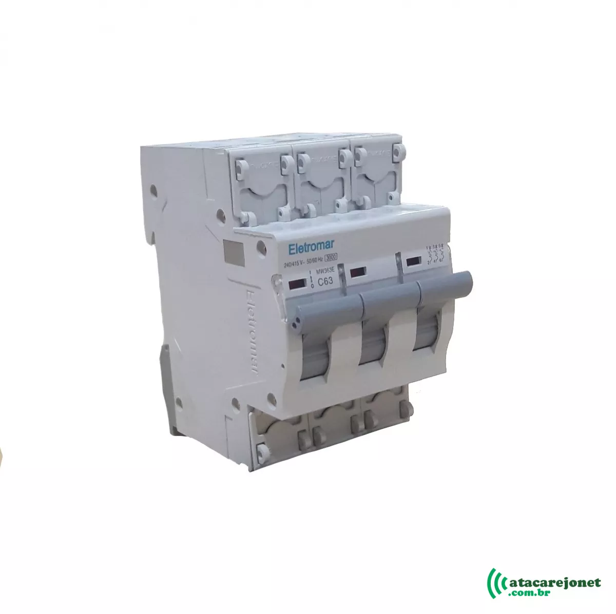 Disjuntor Tripolar Elétrico MW DIN 63A - Eletromar