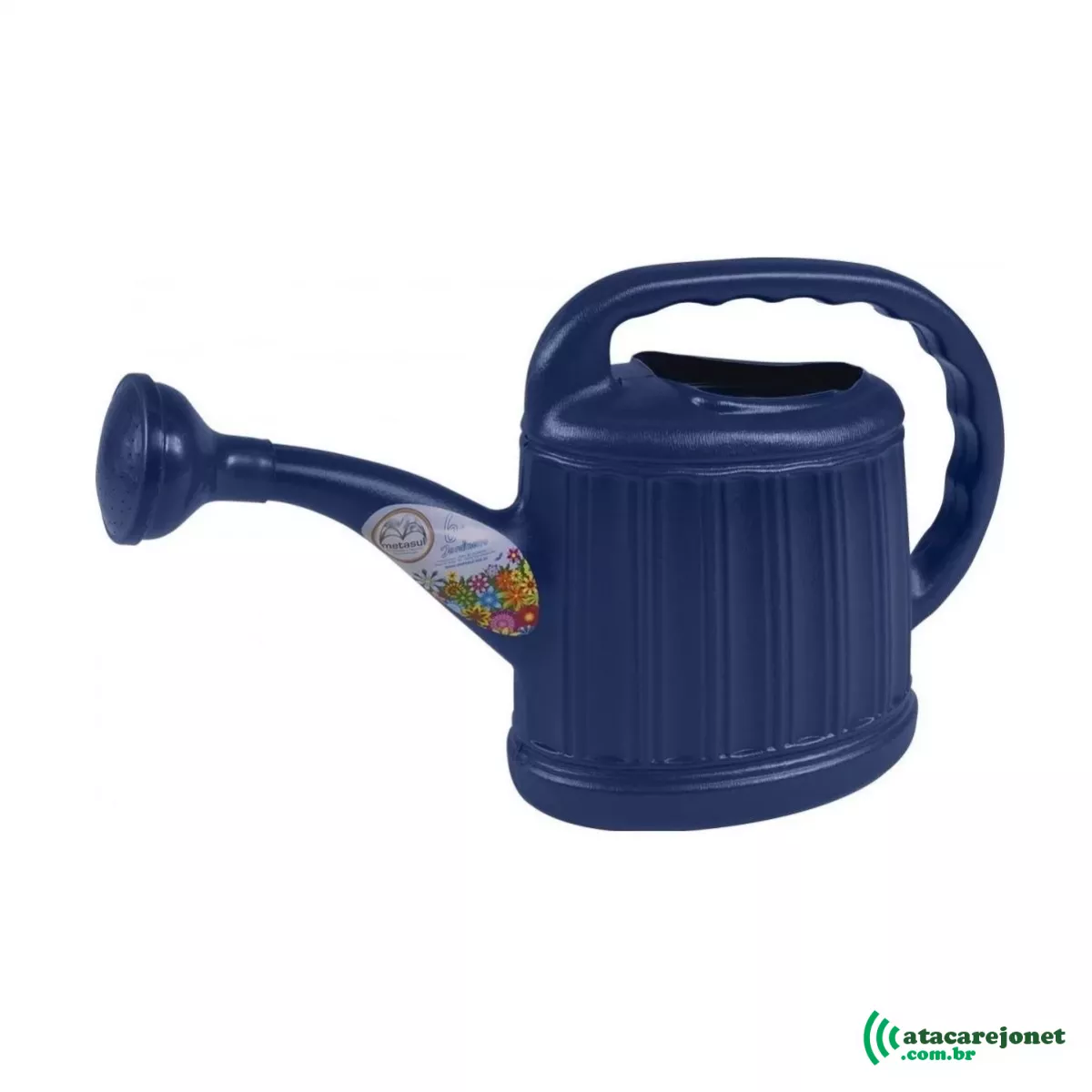 Regador Plástico Jardineiro Azul com Crivo (Bico) 6 litros - Metasul